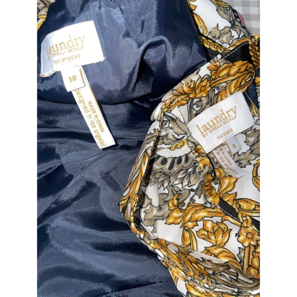 Laundry Shelli Segal Vintage Y2K Women’s 2pc Set Skirt+Halter Top size 8 Boho - Picture 10 of 11